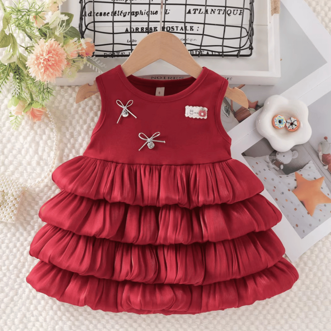 Royal Blossom Layered Mesh Princess Dress