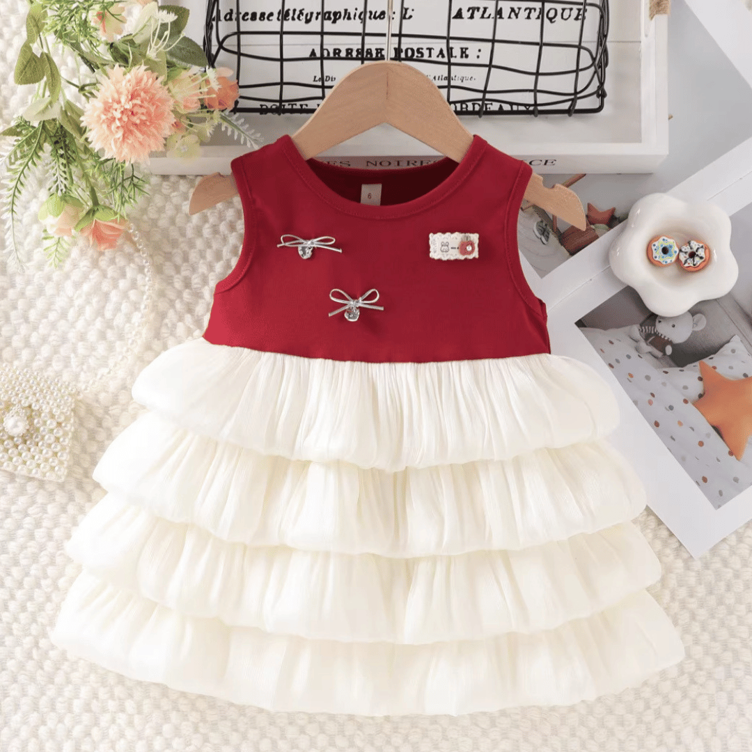 Royal Blossom Layered Mesh Princess Dress