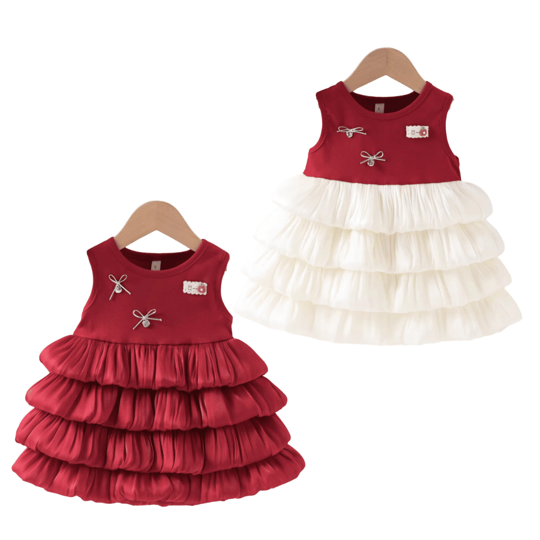 Royal Blossom Layered Mesh Princess Dress