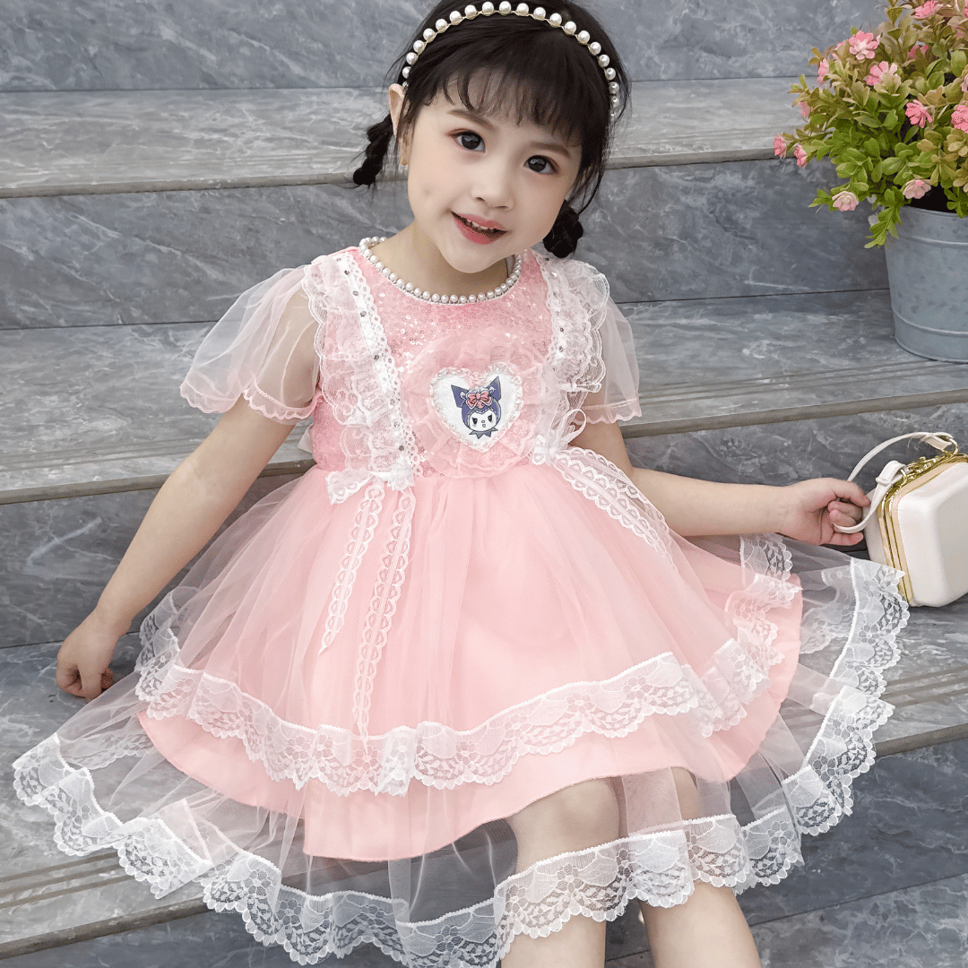 Pearl Lace Tulle Princess Dress
