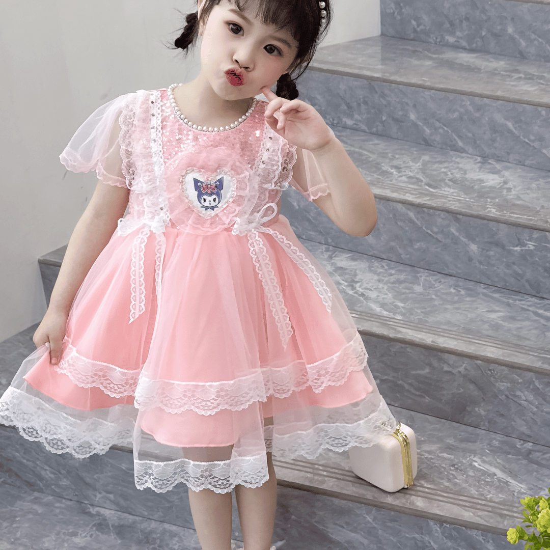 Pearl Lace Tulle Princess Dress