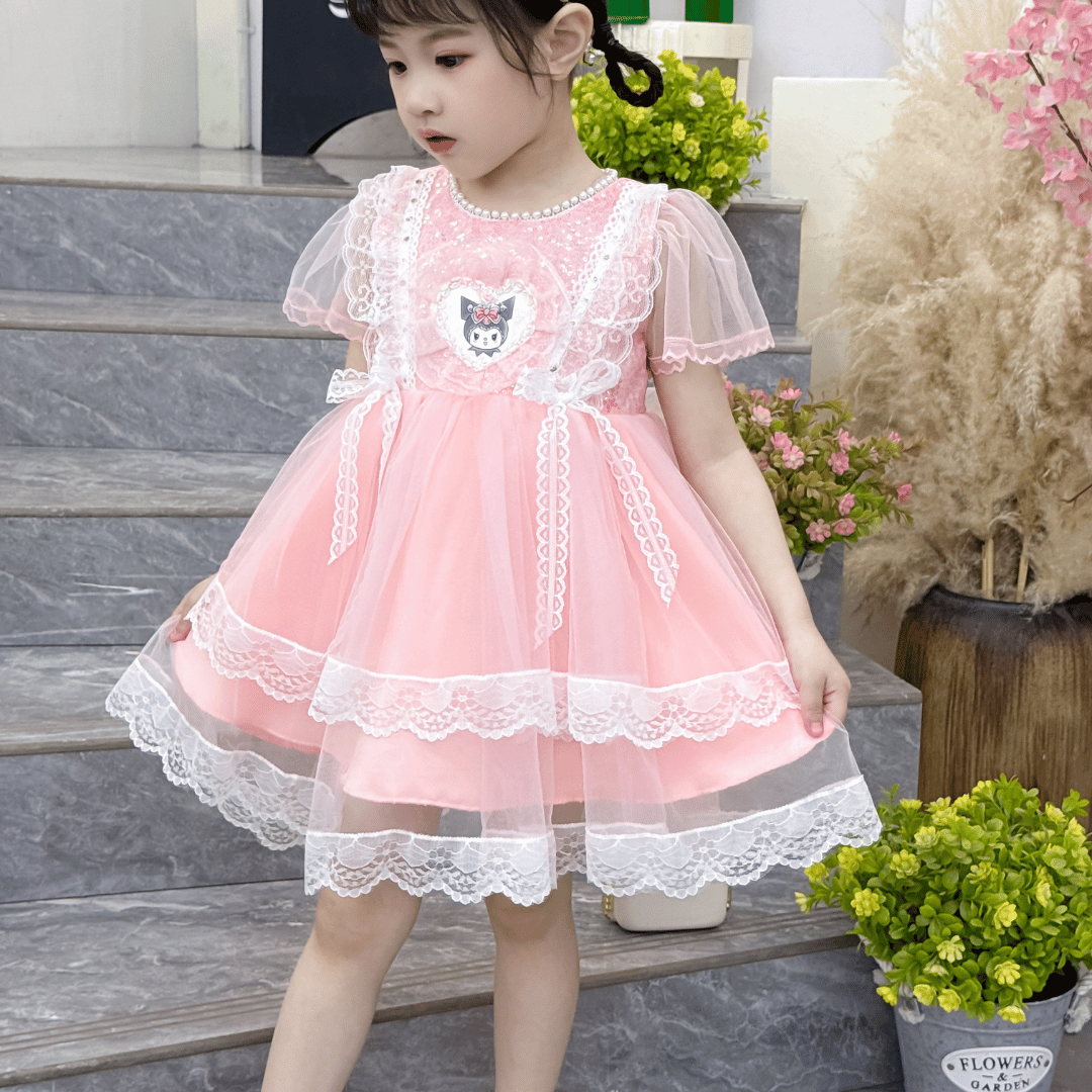 Pearl Lace Tulle Princess Dress