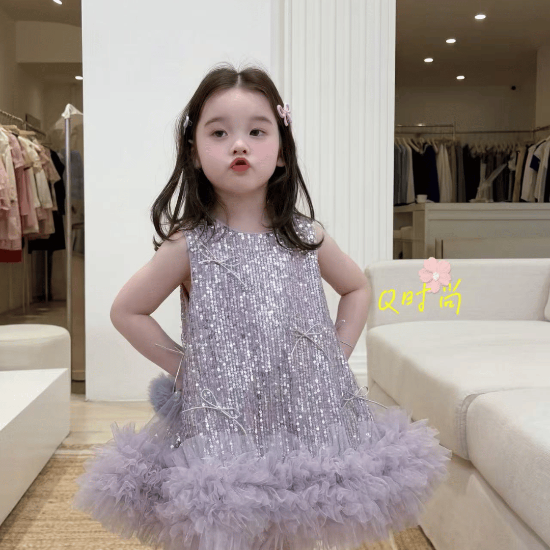 Sequin Tulle Princess Dress