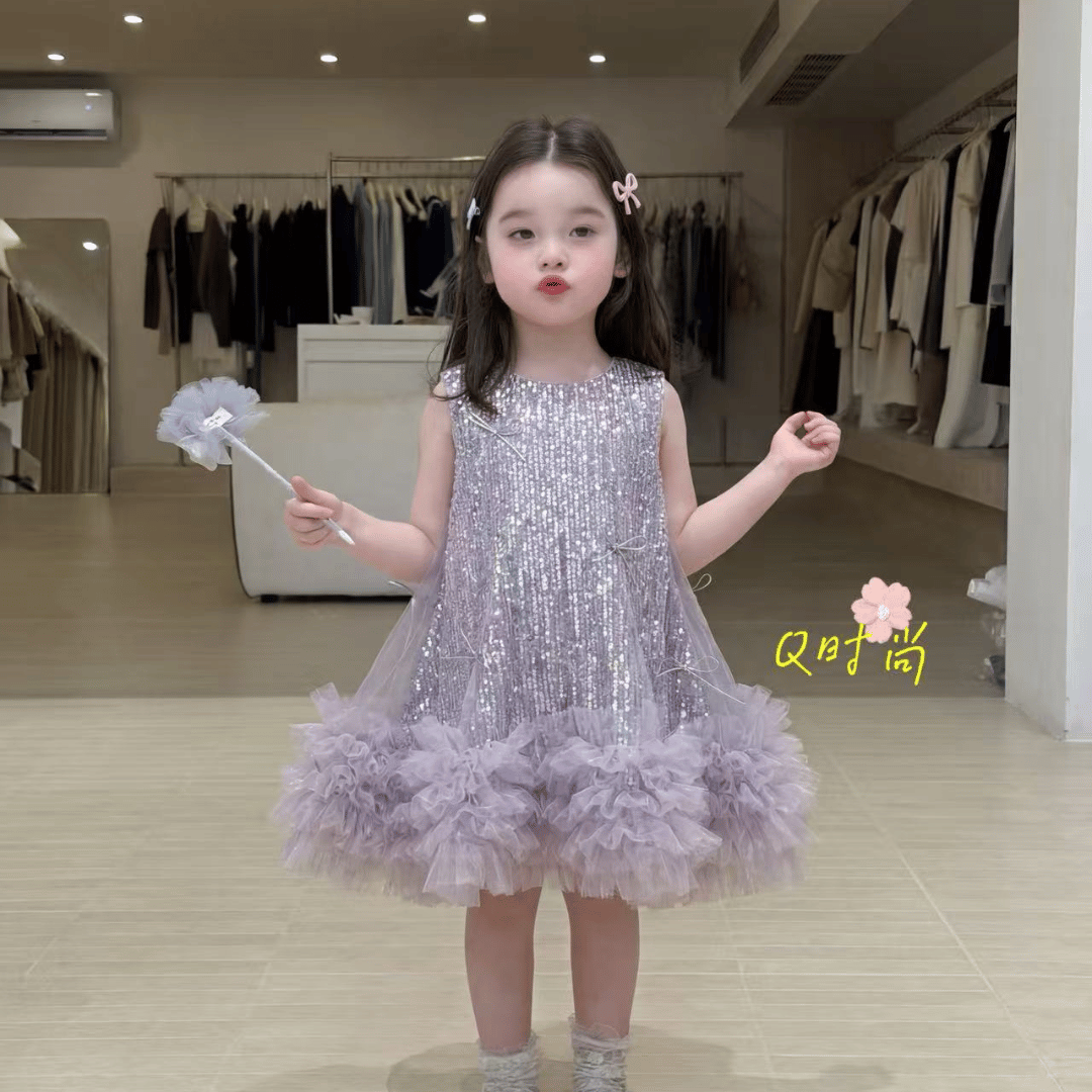 Sequin Tulle Princess Dress