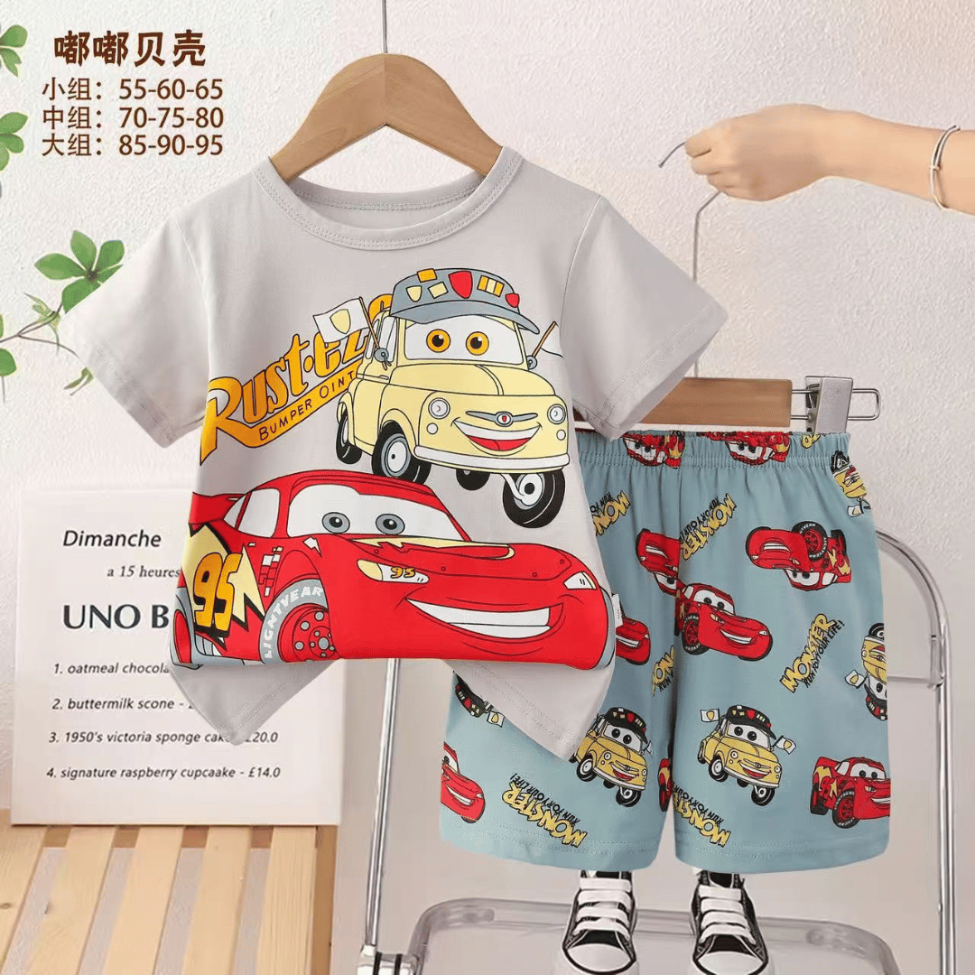 Cars Summer Combo T-Shirt & Pant Set