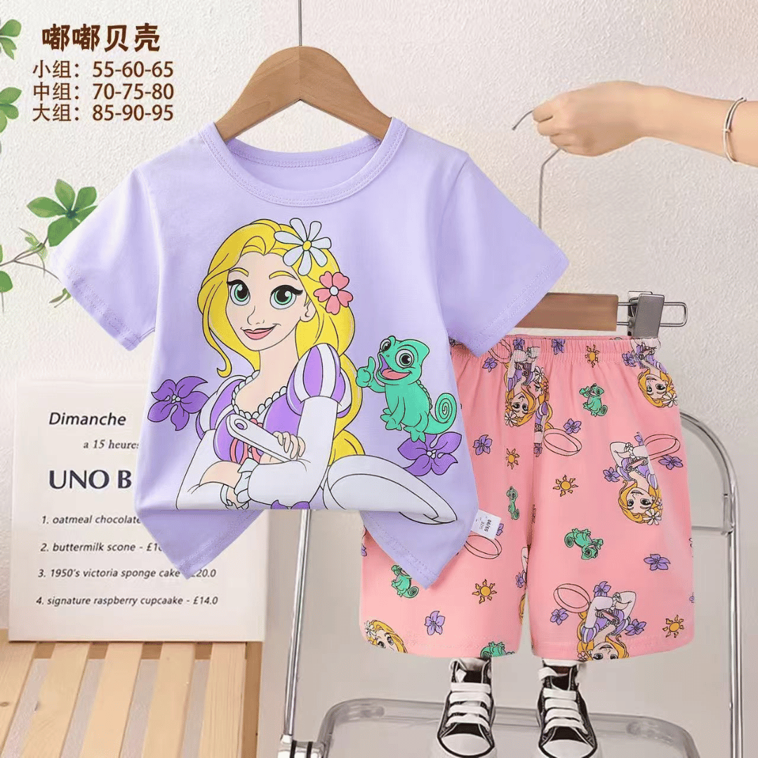 Girls Summer Combo T-Shirt & Pant Set