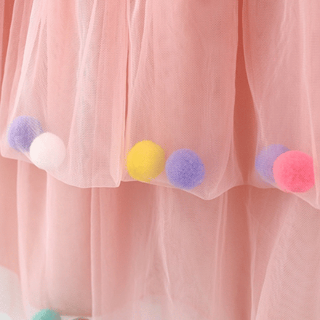 Candy Dot Tulle Girls Princess Dress