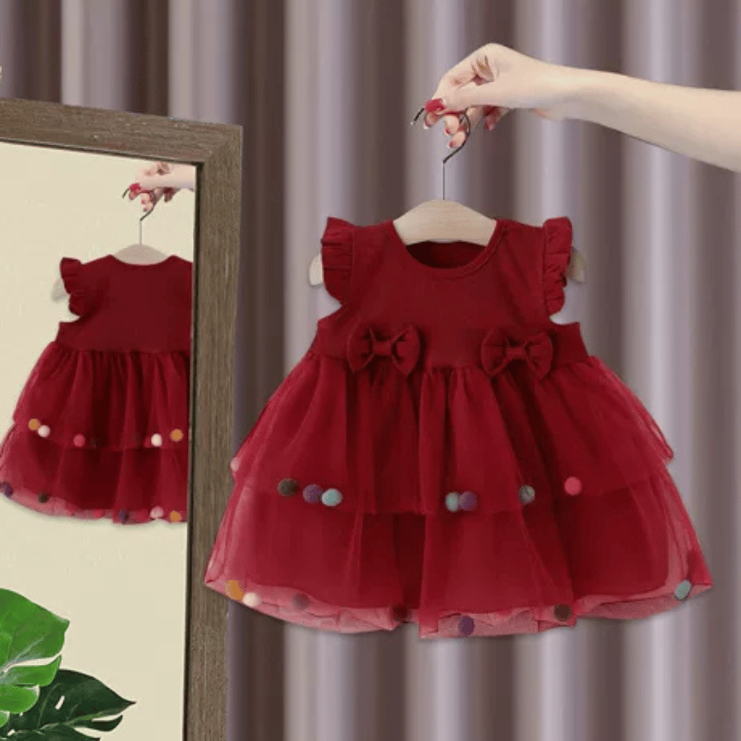Candy Dot Tulle Girls Princess Dress