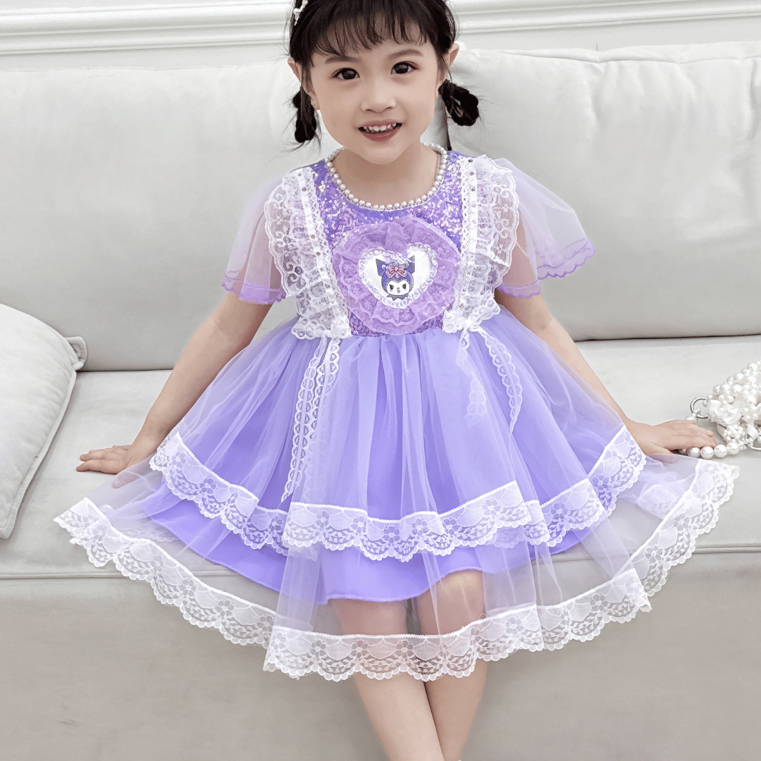 Luxury Lavender Layered Princess Dress