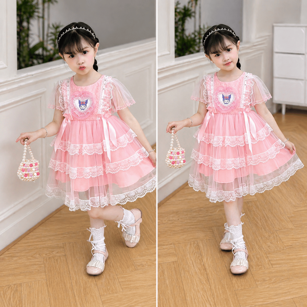 Pink Layered Princess Dress