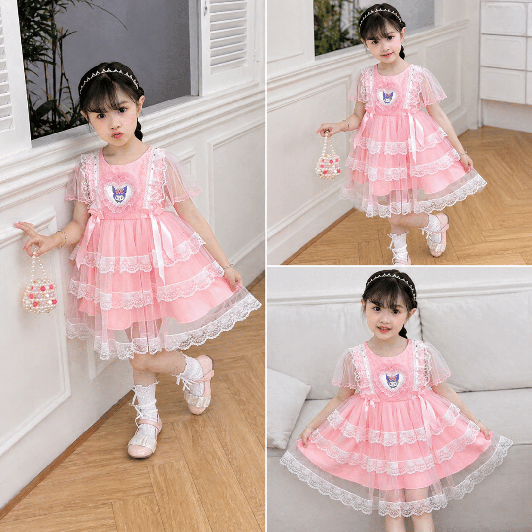 Pink Layered Princess Dress