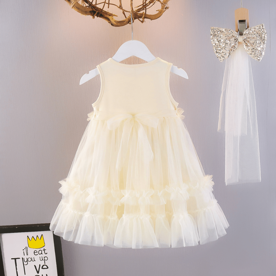 Golden Petal Princess Dress