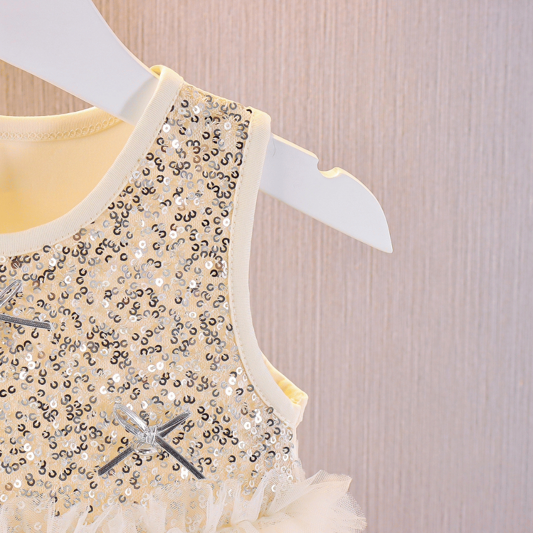 Golden Petal Princess Dress