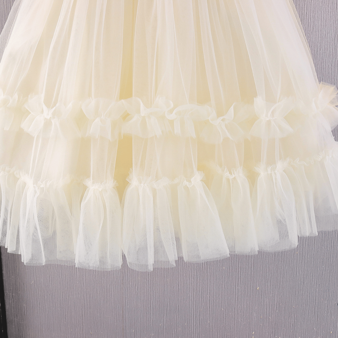 Golden Petal Princess Dress
