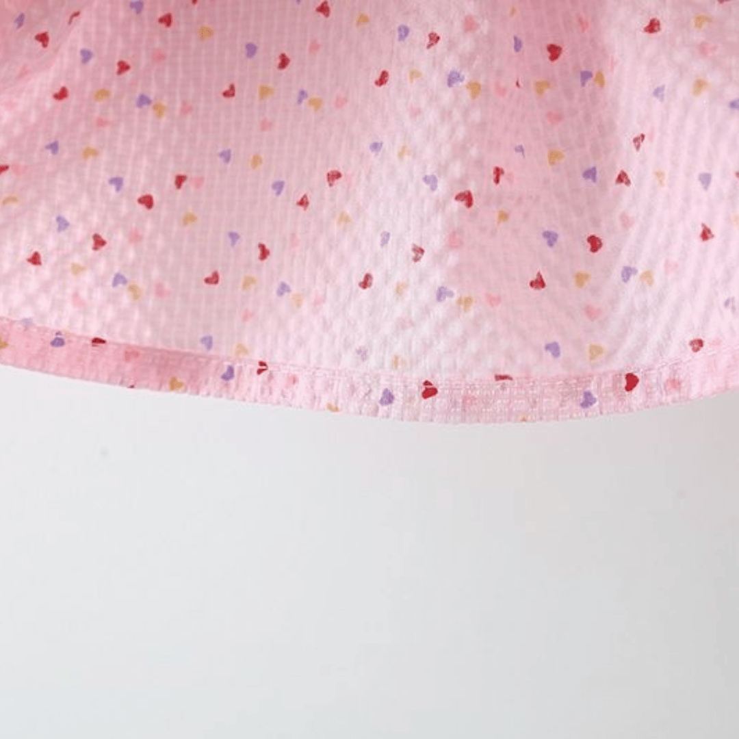 Baby Girl Heart Print Halter Top & Shorts Set