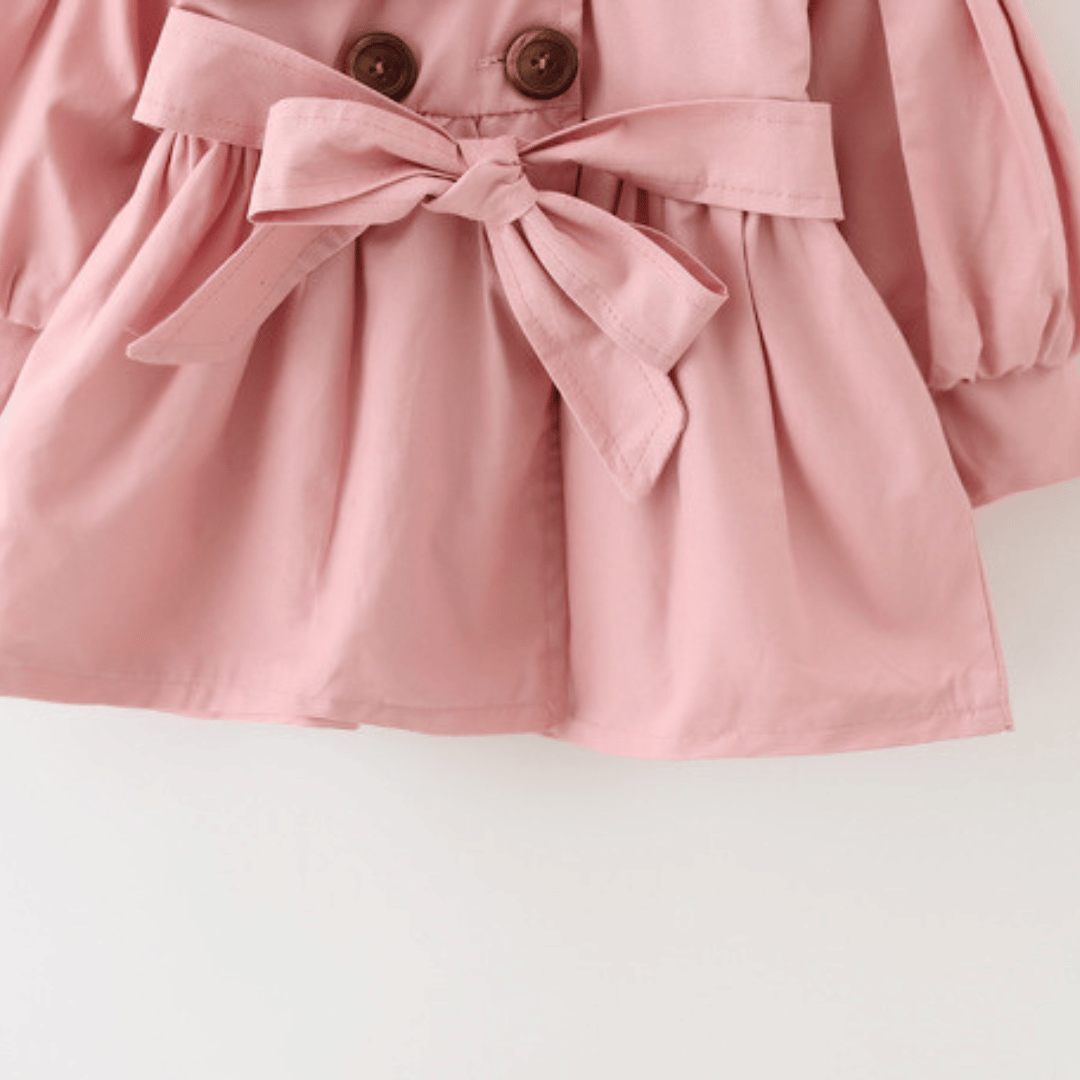 Girls Lapel Wind Coat