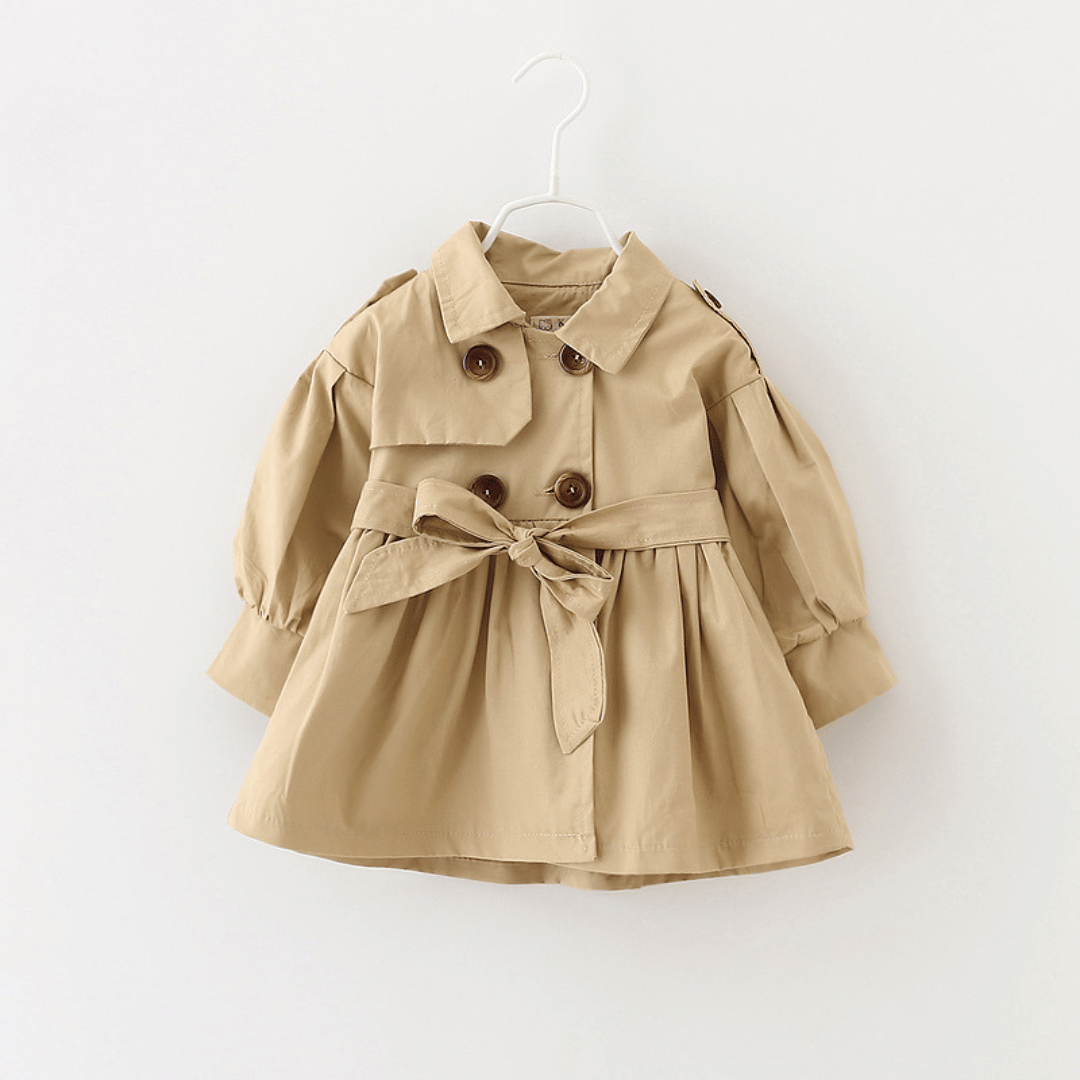 Girls Lapel Wind Coat