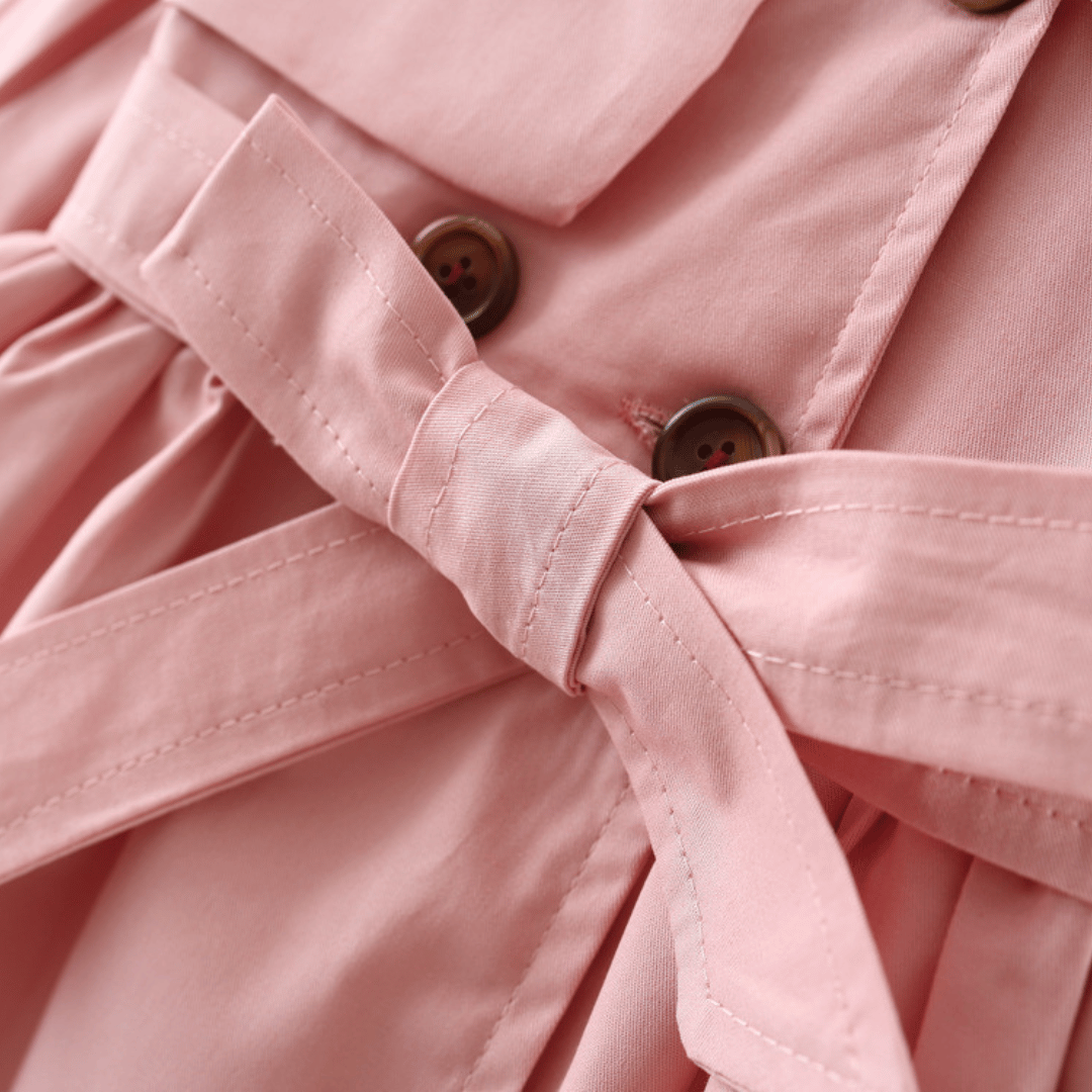 Girls Lapel Wind Coat