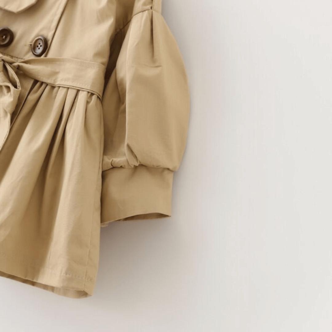 Girls Lapel Wind Coat