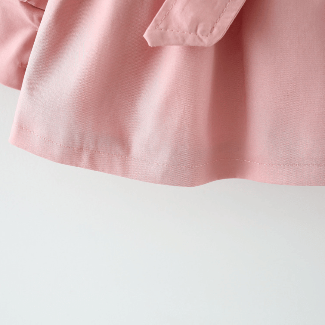 Girls Lapel Wind Coat