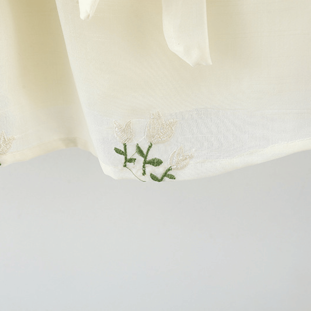 Bunny Blossom Embroidered Skirt Dress