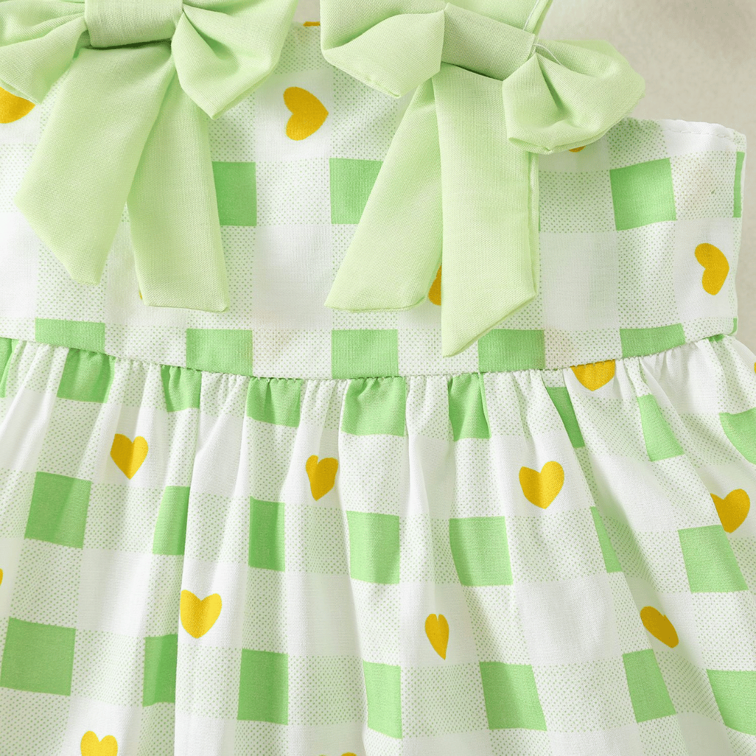 Cherry Crown Girls Dress with Hat