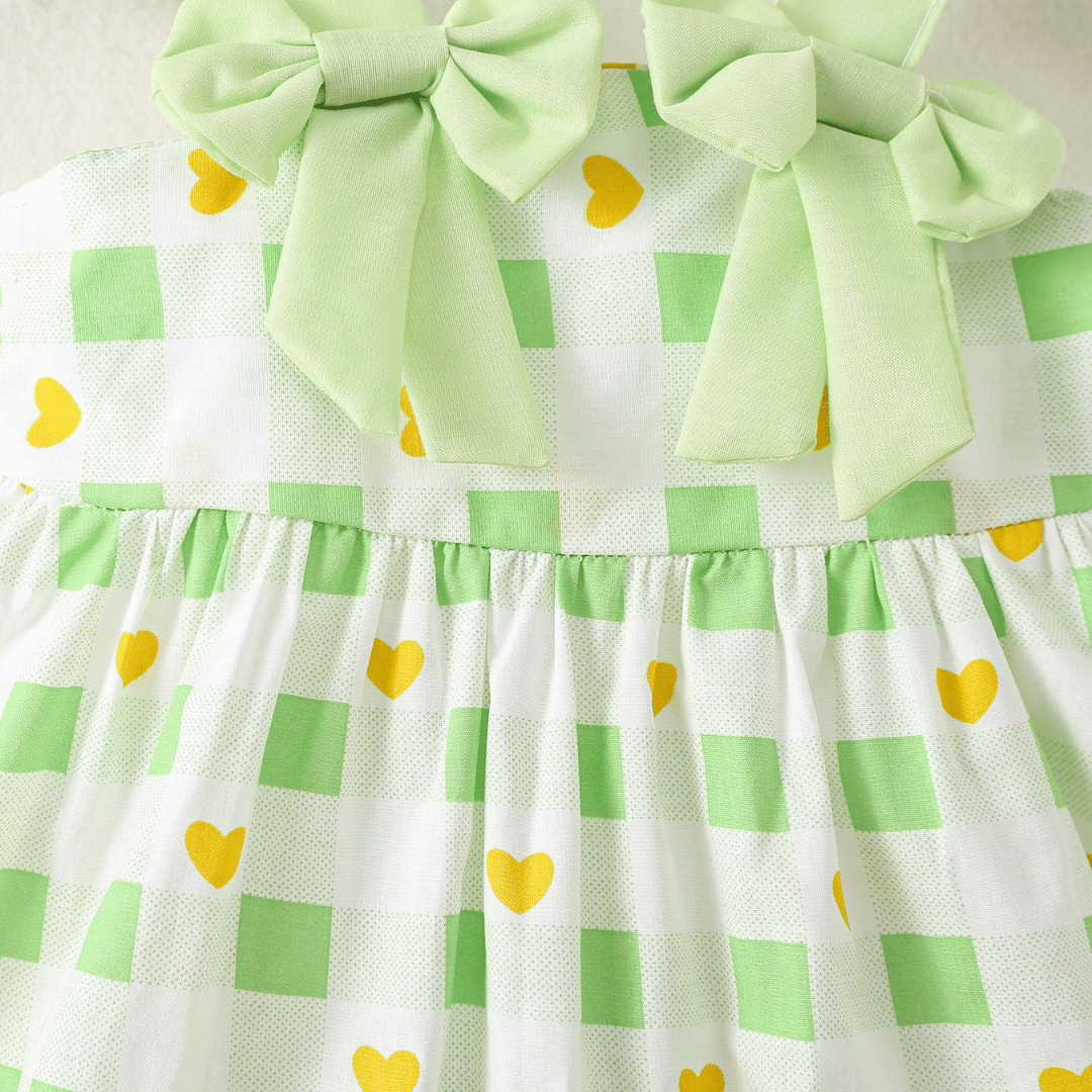 Cherry Crown Girls Dress with Hat