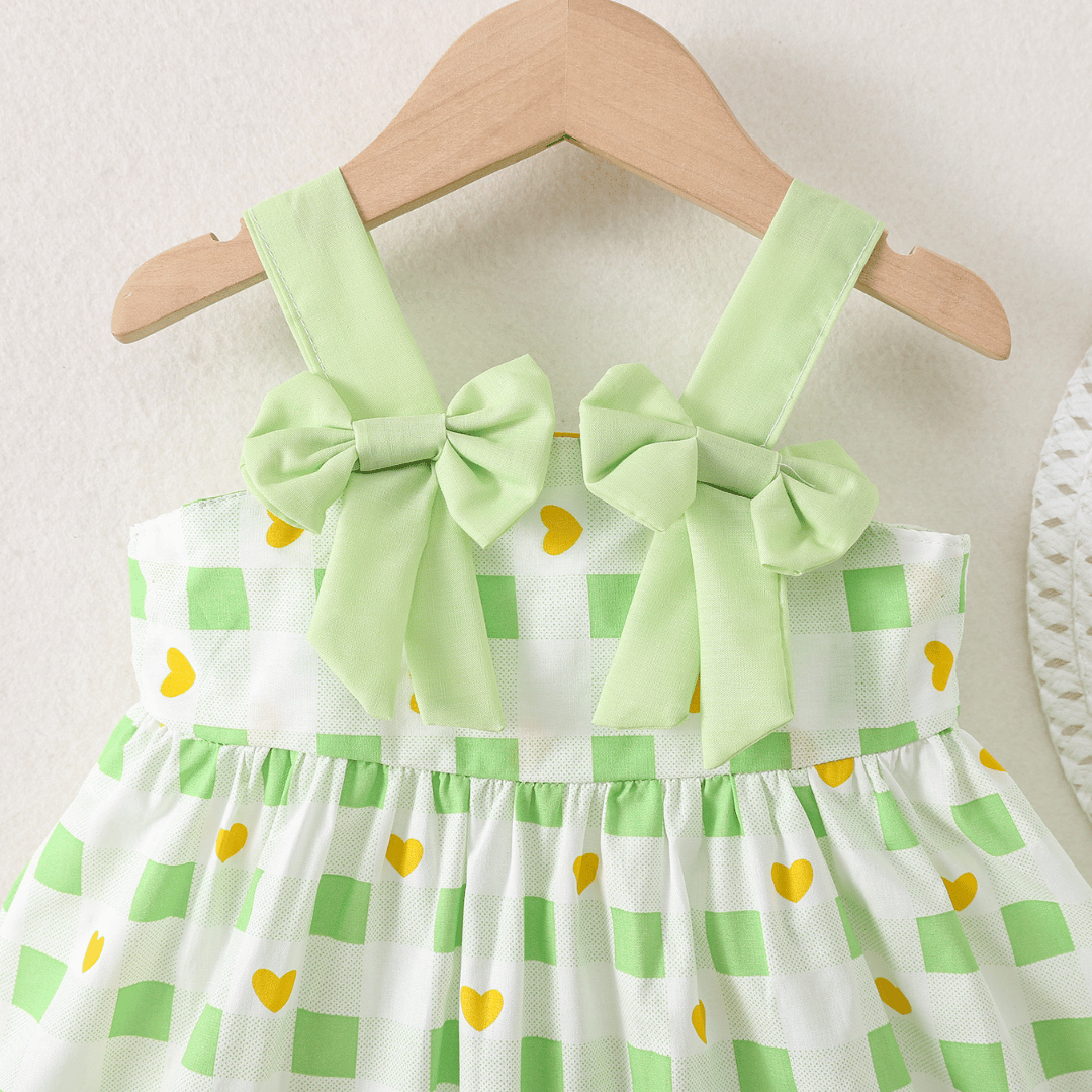 Cherry Crown Girls Dress with Hat
