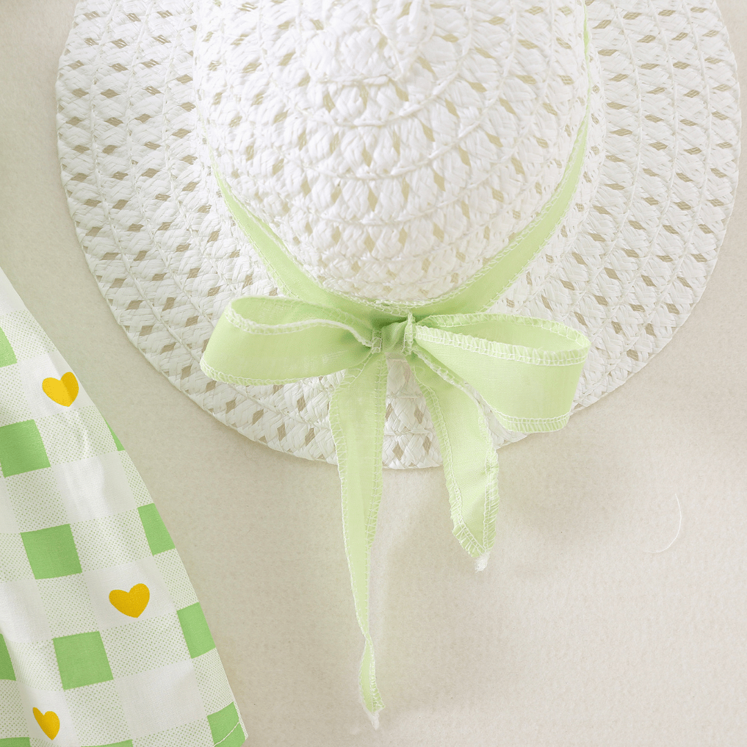 Cherry Crown Girls Dress with Hat