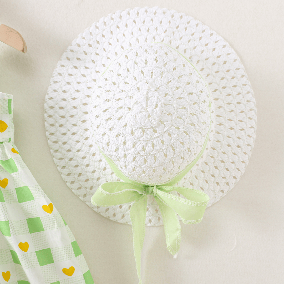 Cherry Crown Girls Dress with Hat