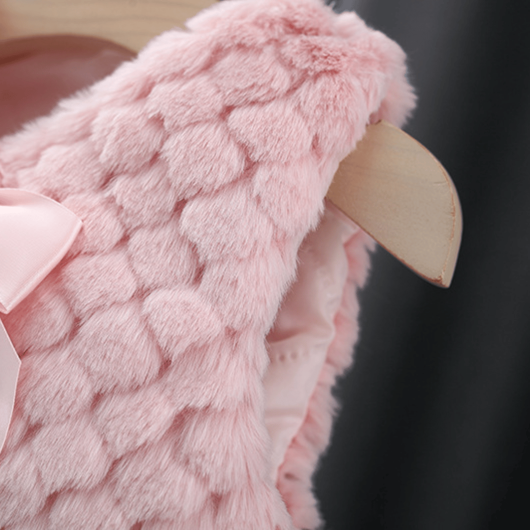 Princess Bowknot Fur Sweater Vest