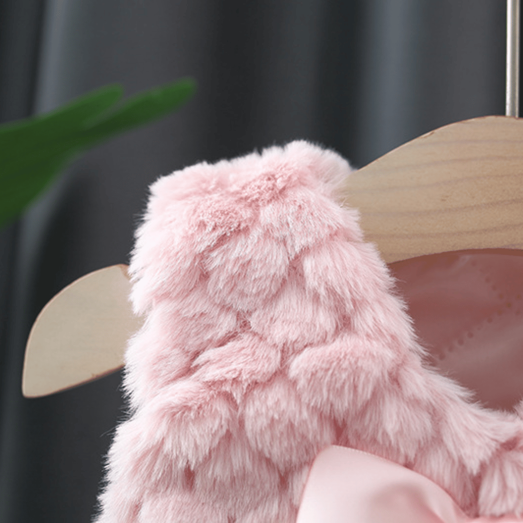 Princess Bowknot Fur Sweater Vest