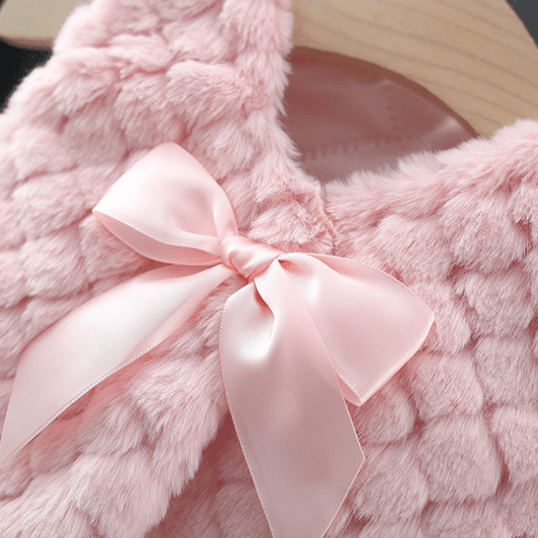Princess Bowknot Fur Sweater Vest