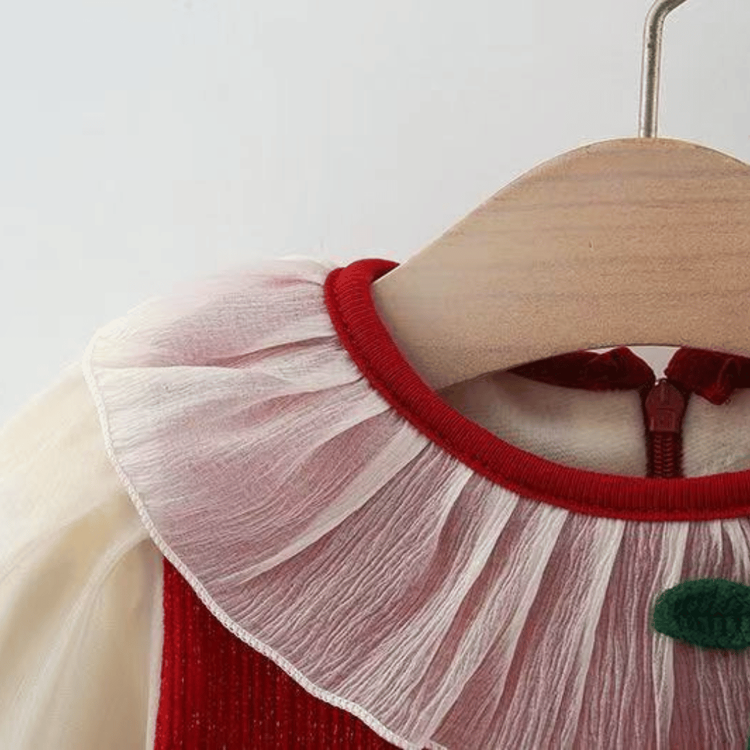Cherry Lace Winter Princess Dress