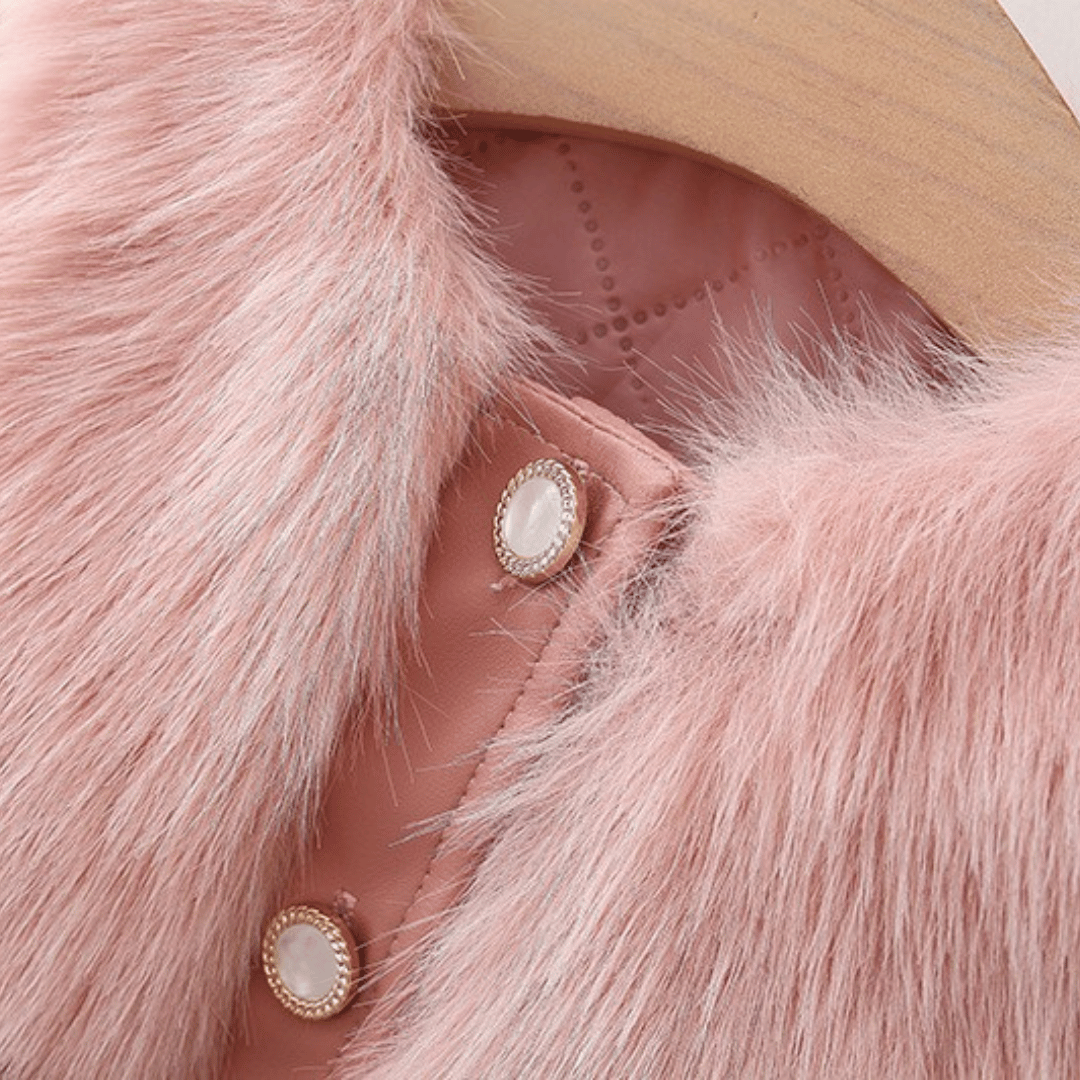 Princess Double Bow Faux Fur Baby Vest
