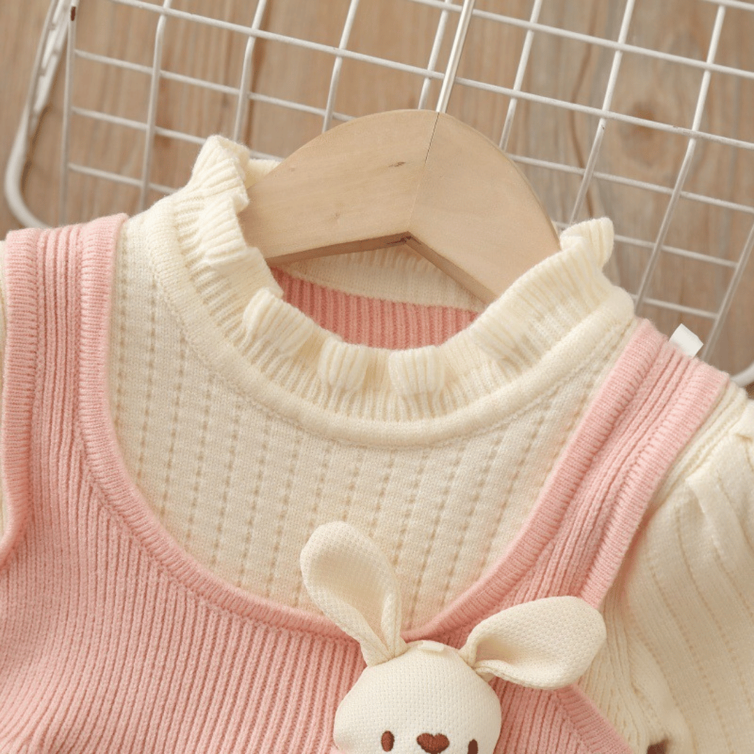 Princess Bunny Pocket Woolen Winter Dress