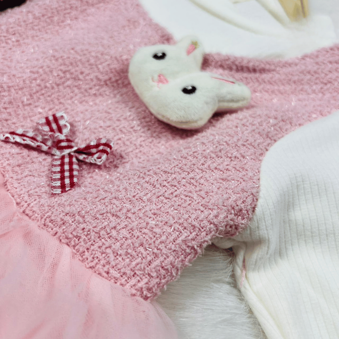 Mesh Cake Dress 2-Piece Baby Set