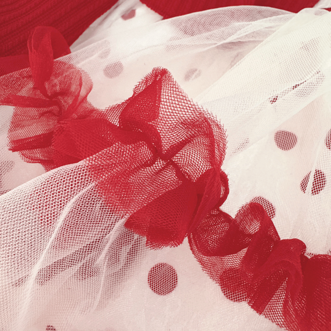 Tulip Polka Dot Tulle Dress Set