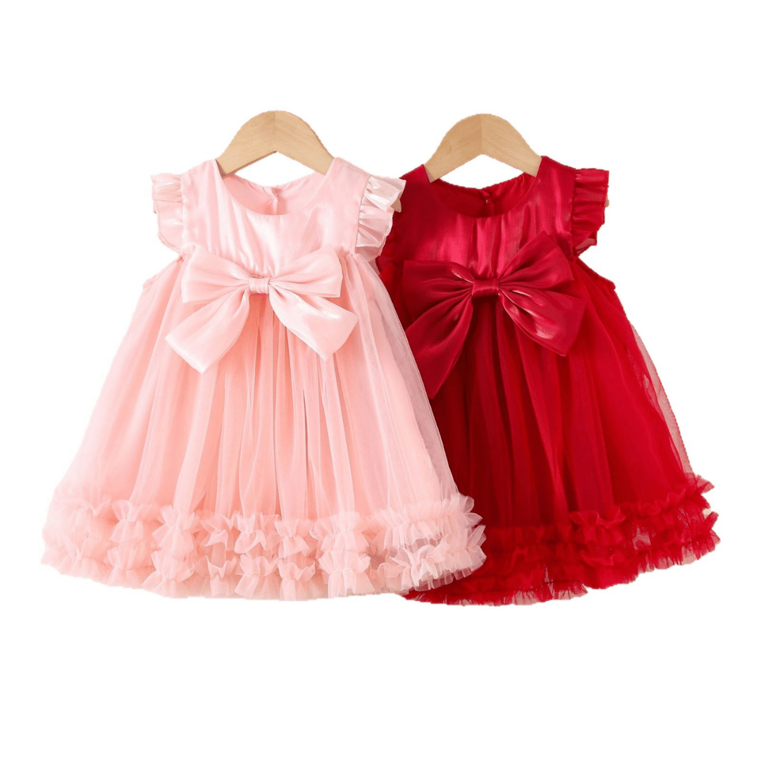 Luxury Flutter Sleeve Party Dress