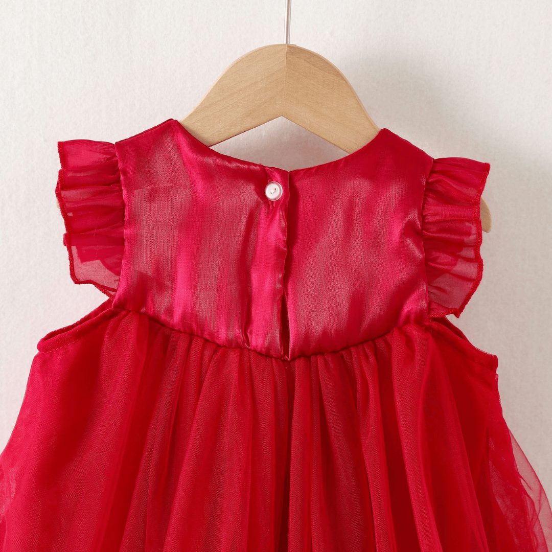 Luxury Flutter Sleeve Party Dress