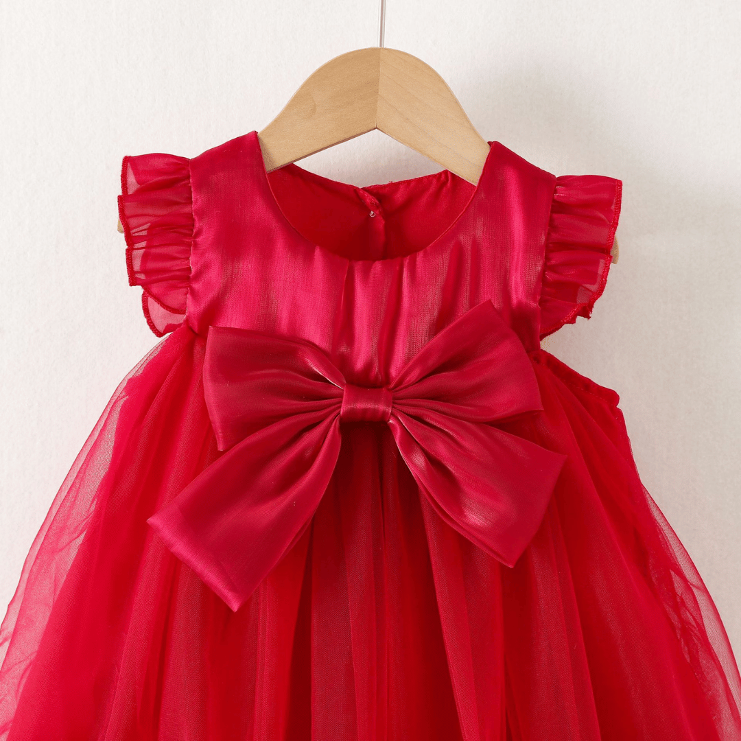 Luxury Flutter Sleeve Party Dress