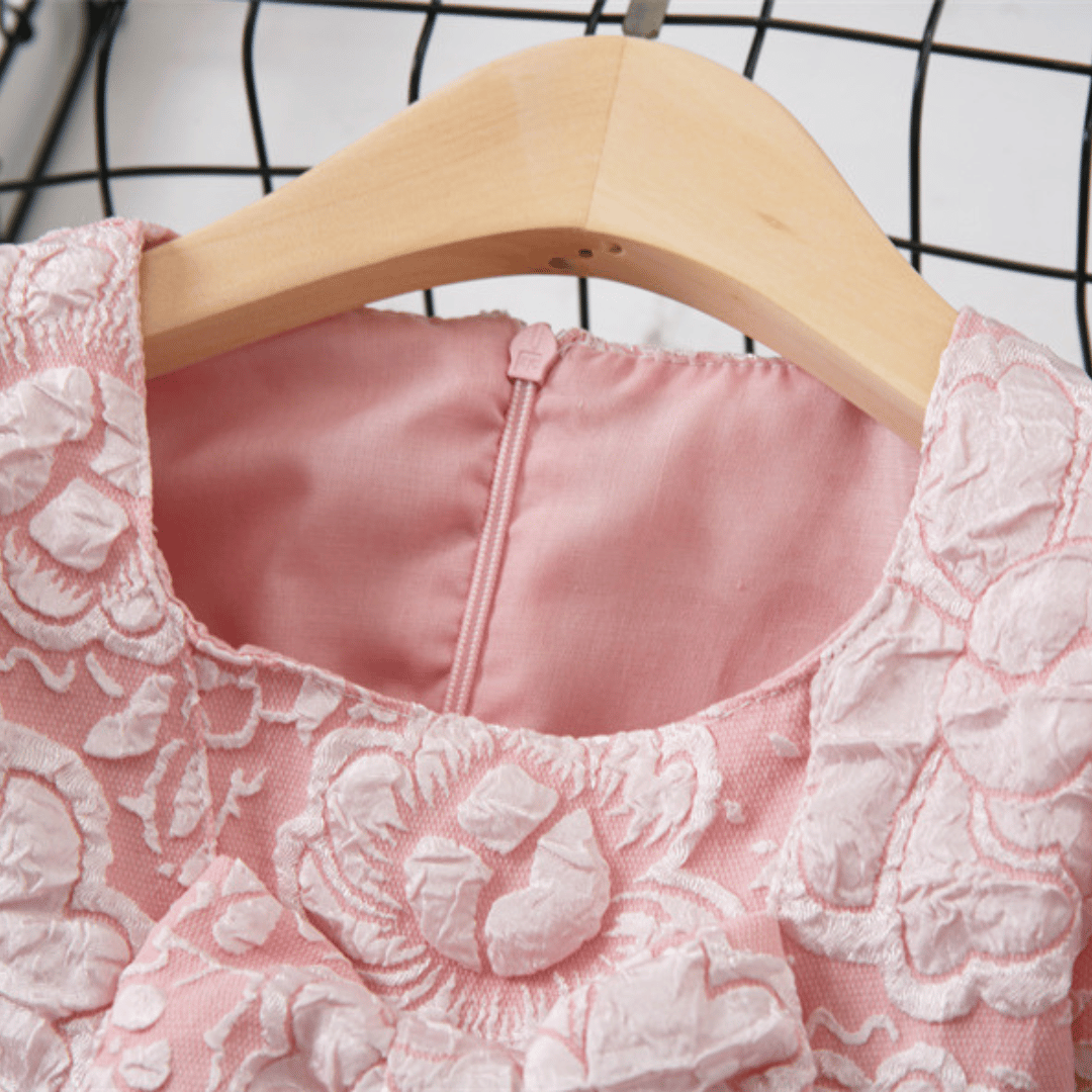 Ruby Red Floral Princess Dress