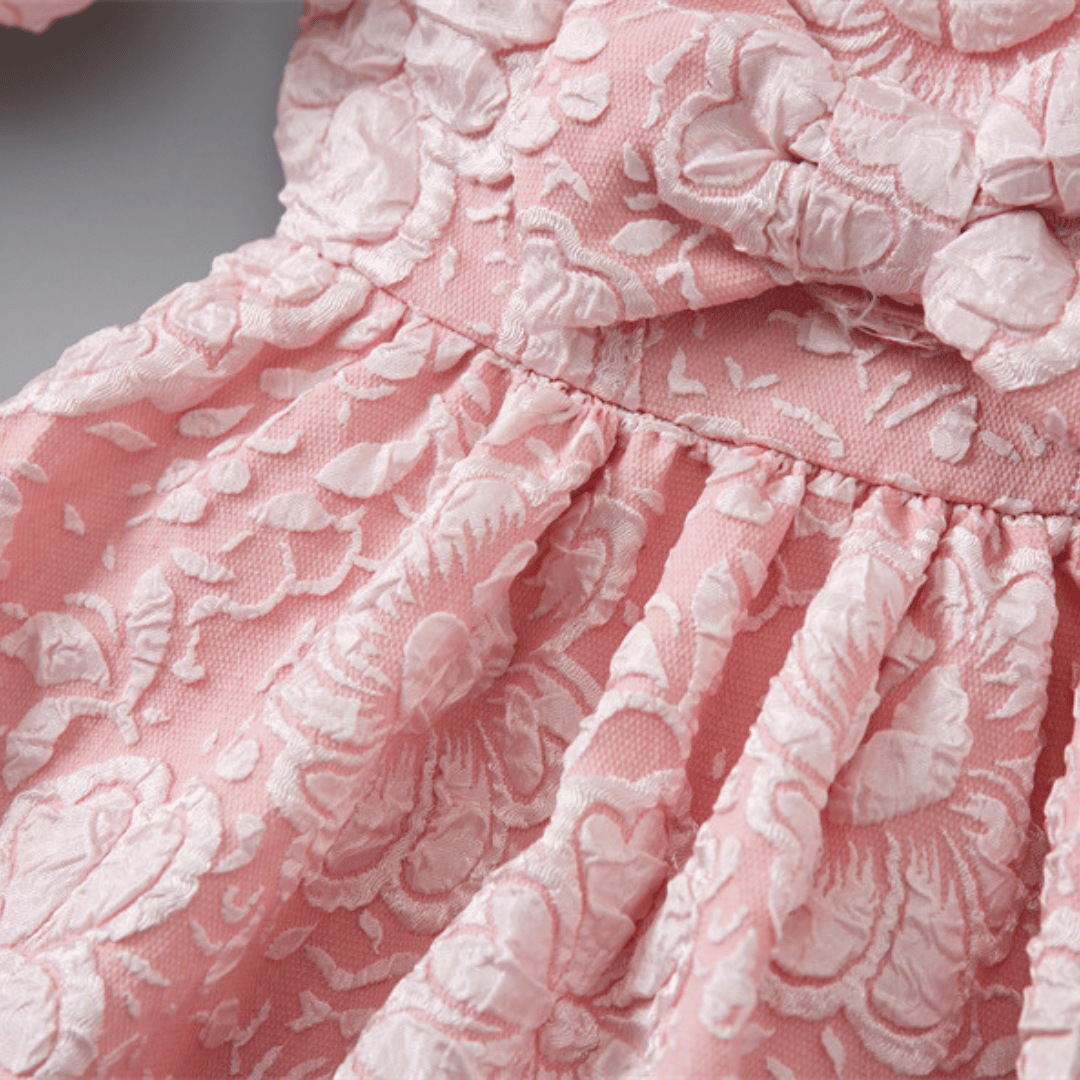 Ruby Red Floral Princess Dress