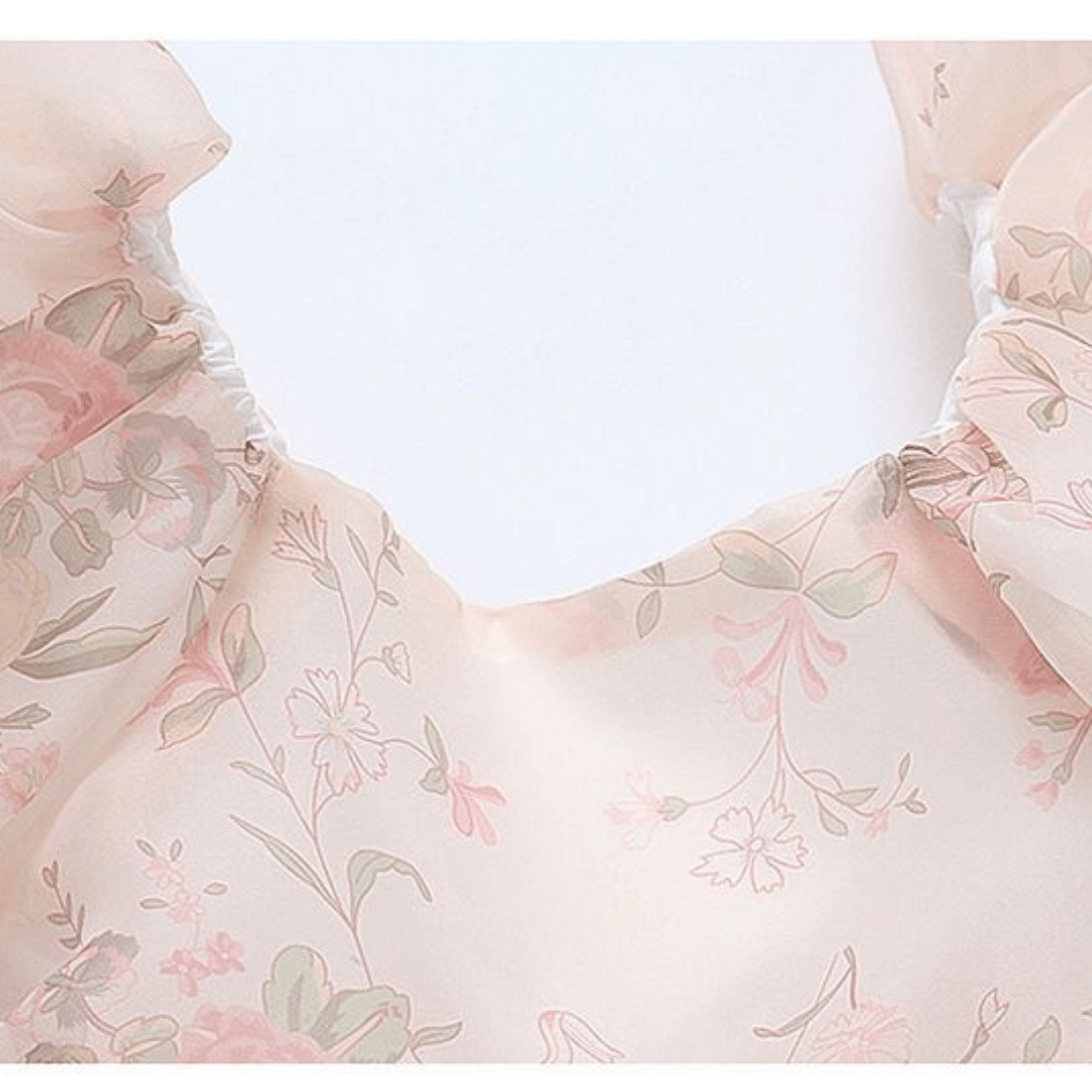 Peach Floral Princess Dress