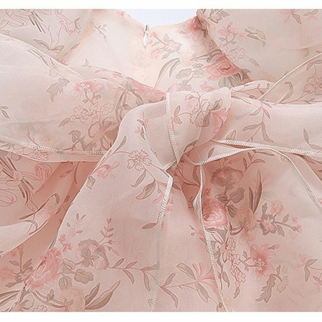 Peach Floral Princess Dress