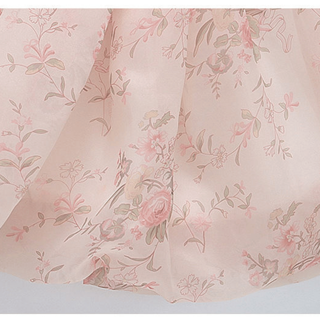 Peach Floral Princess Dress