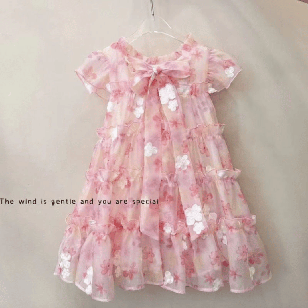 Pink Floral Party Dress