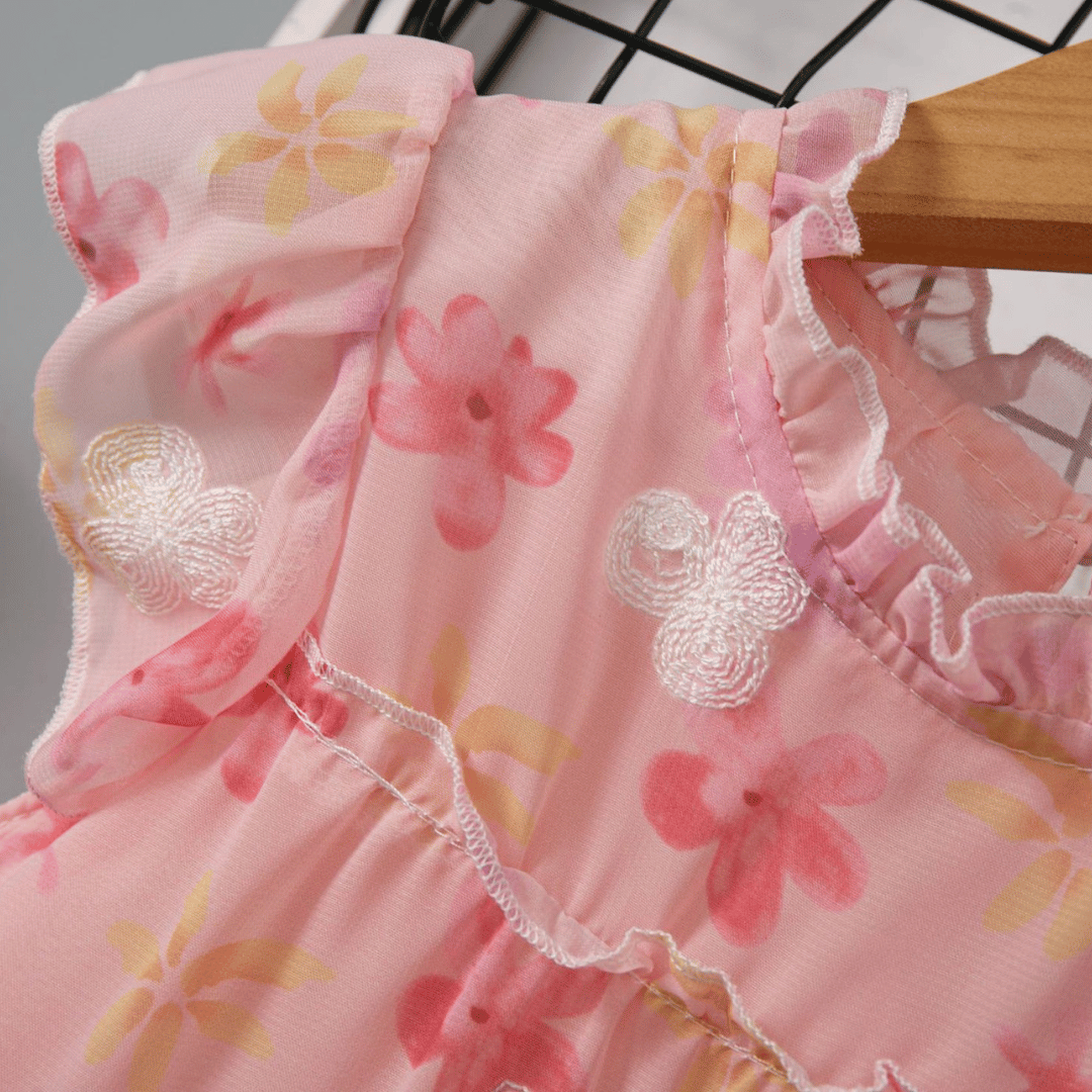 Pink Floral Party Dress