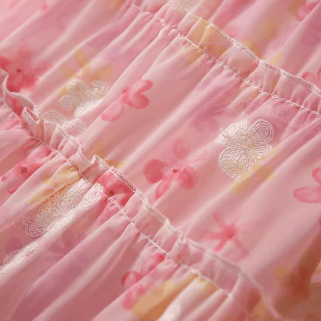 Pink Floral Party Dress