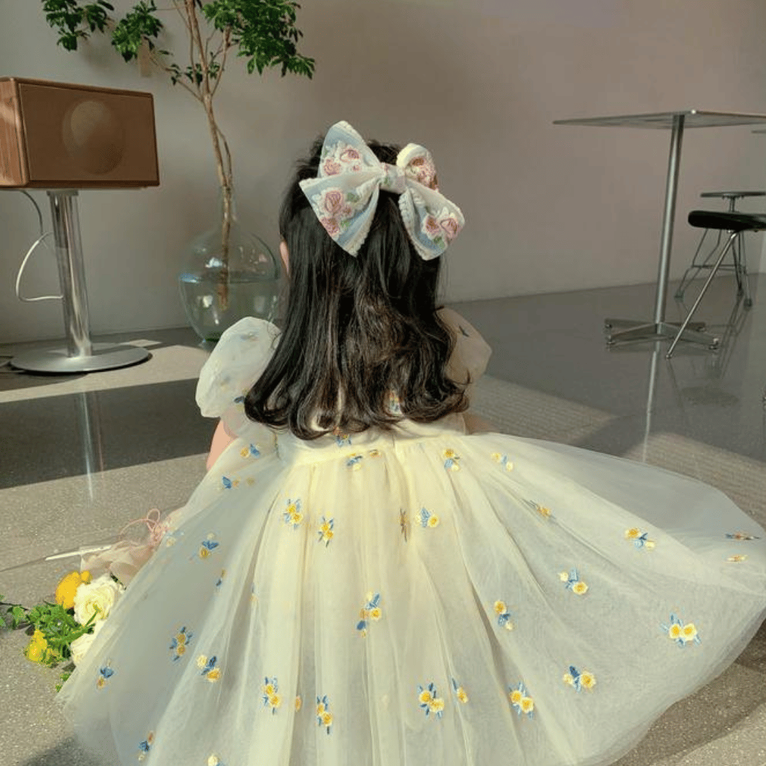 Daisy Embroidered Tulle Baby Princess Dress